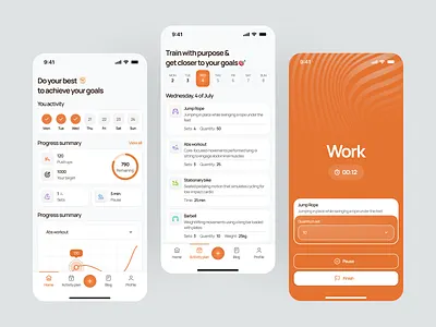 Acto | Mobile App app calories design fitness product sport typography ui ux