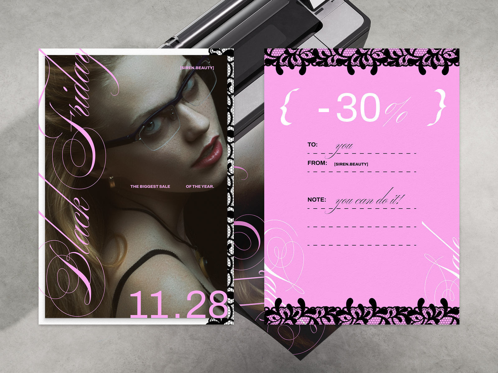 [siren.beauty] — bf Campaign. banner bayonetta brand brand identity branding campaign design ecommerce eyewear fashion flyer frames glasses graphic design office poster shop siren stationery store
