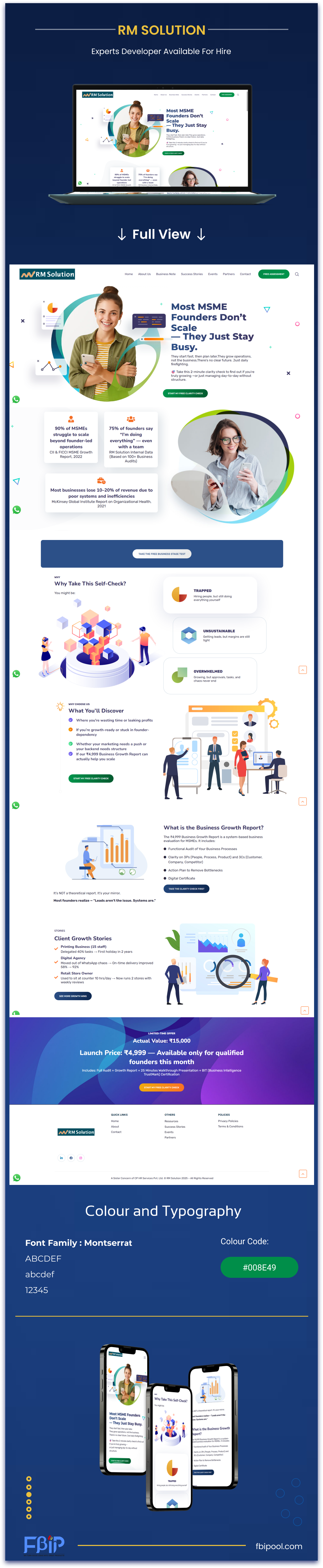 R M Solution - Hiring Developer Website animation branding design ui web website website design