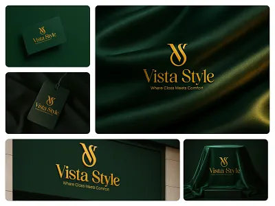Vista Style – Premium Fashion Logo and Branding Design app brand design brand ideanty brand identity brand style brand style guide branding design fashion branding fashion logo gold logo graphic design illustration logo logo design luxury branding luxury logo monogram logo visual identity vs logo