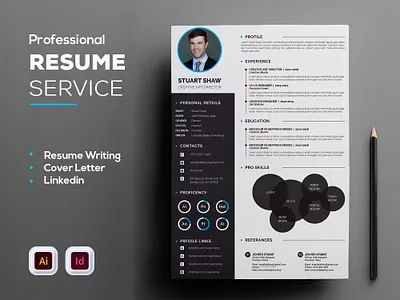 Professional CV / Resume Design – Clean & Modern Layout branding clean layout corporate resume cv design design facebook ad graphic design illustration marketing minimal cv modern resume professional resume resume design