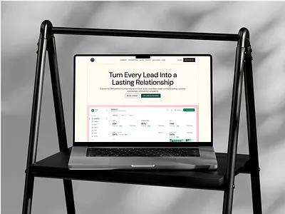 CRM Dashboard Landing Page crm dashboard framer landing page mockup weblfow website design