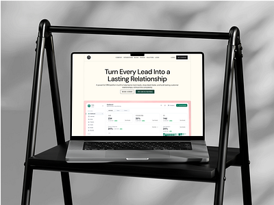 CRM Dashboard Landing Page crm dashboard framer landing page mockup weblfow website design