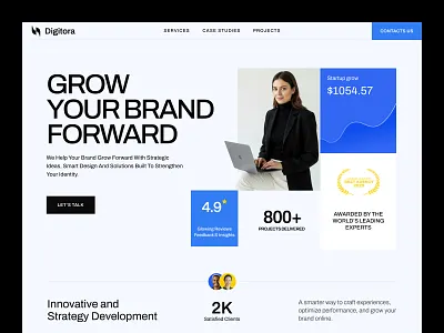 Digitora - Digital Agency Website agency agency landing page agency website agencywebsite creativeagency digital agency digital marketing digital marketing services digital website header hero section landing landing page marketing website seative ui uiux design website
