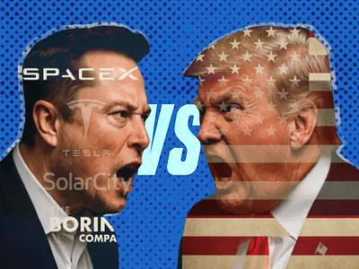TRUMP VS ELON (Article Publication Thumbnail Art) article donald trump elon musk graphic design political thumbnail trump