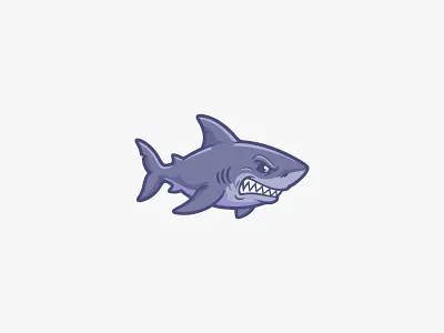 Angry Shark Logo animal animal logo branding branding design character design character designs cute character design cute shark character design cutes shark design graphic design illustration logo logo design shark logo sharks vector