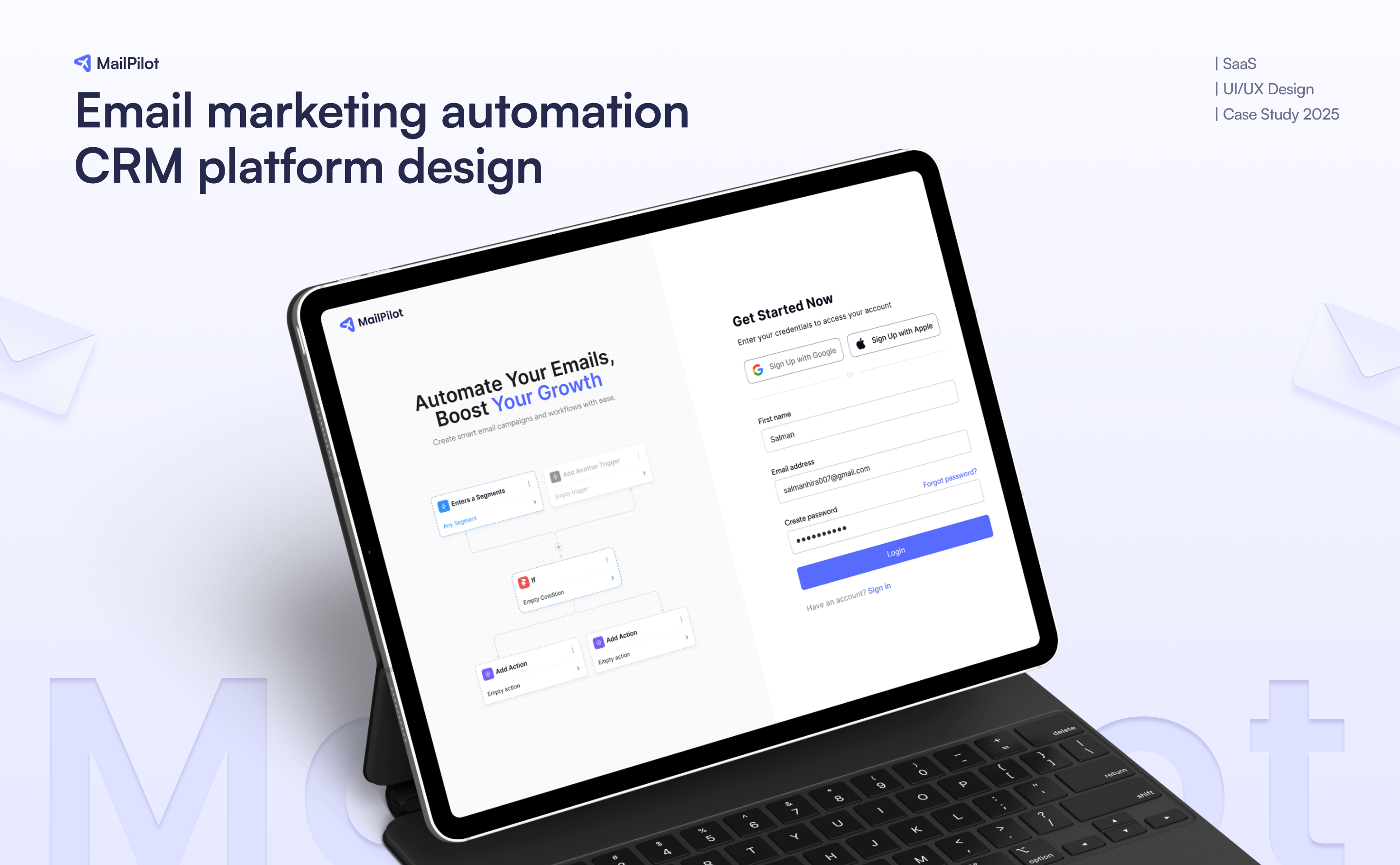 MailPilot - Email Automation UI/UX ai automation email email marketing figma saas design ui user experience ux