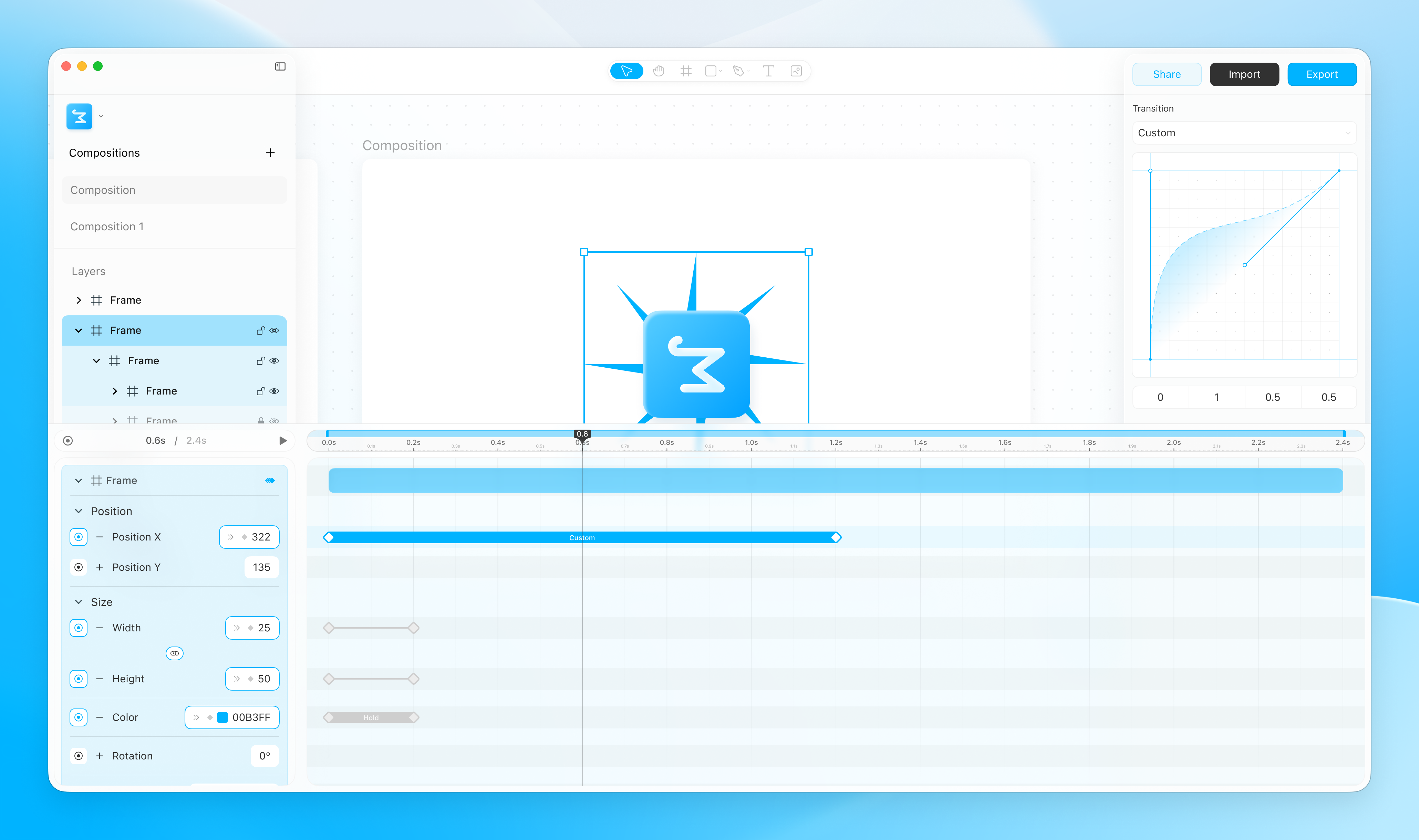 🌀 MoveX - Vector Animation Editor animation animation app branding creative tool design software digital product interface motion editor motion graphics motion tool product design software timeline ui ui animation ux vector vector animation visual design