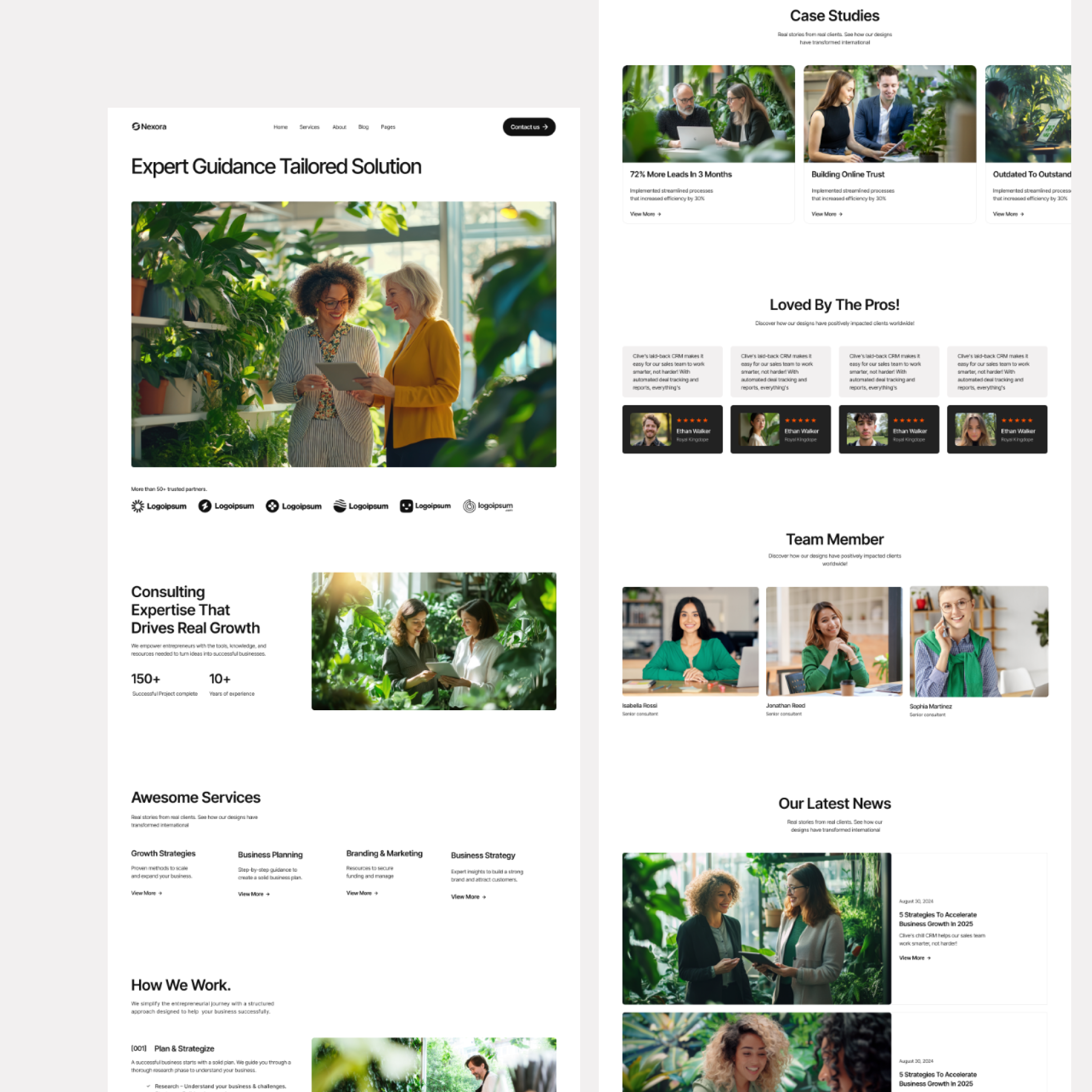 Consulting Website consultingwebsite designinspiration digitalbranding figmadesign landingpagedesign minimaldesign uidesign webdesign webflowtemplate