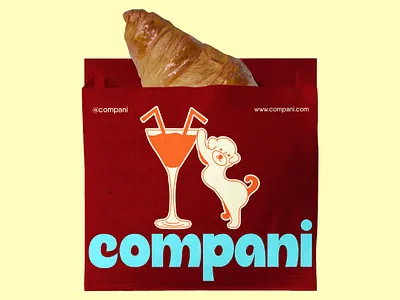 Compani - cozy pet-friendly café branding cafe design graphic design illustration label design logo packaging design pet