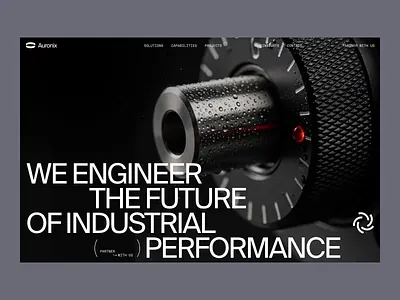 AI Landing page web design industrial corporate ✦ Auronix ai animation design interaction landing page motion graphics service site startup ui ux web design website