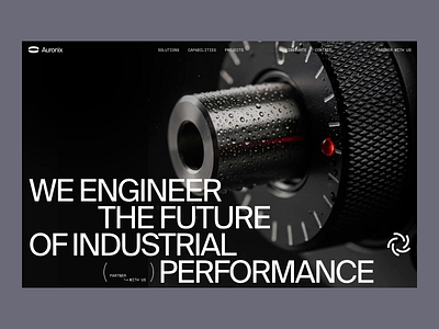 AI Landing page web design industrial corporate ✦ Auronix ai animation design interaction landing page motion graphics service site startup ui ux web design website