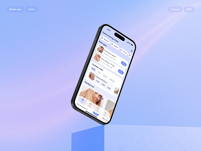 Beauty App Design – Clear & Simple Flow app beauty app booking card care design girl home ios mobile mobile app photo product design purple screen service time slots ui ux