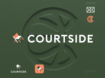 Identity Design - Courtside (Law) app badge design basketball branding chair clean court emblem graphic design icon identity law lawyer legal logo logo design minimalist modern sports technology