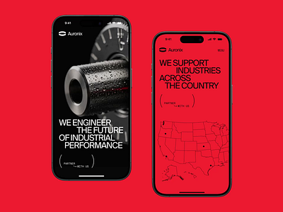 AI Landing page web design mobile screens ✦ Auronix ai animation design interaction landing page motion graphics service site startup ui ux web design website