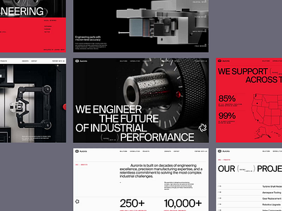 AI Landing page web design layout overview ✦ Auronix ai animation design interaction landing page motion graphics service site startup ui ux web design website