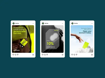 Vertex - Corporate Social Media Pack bank services banking socials branding corporate finance fintech fintech branding assets fintech posts marketing marketing assets marketing post modern banking posts saas social media social media post social media template startup brand kit web3 brand website