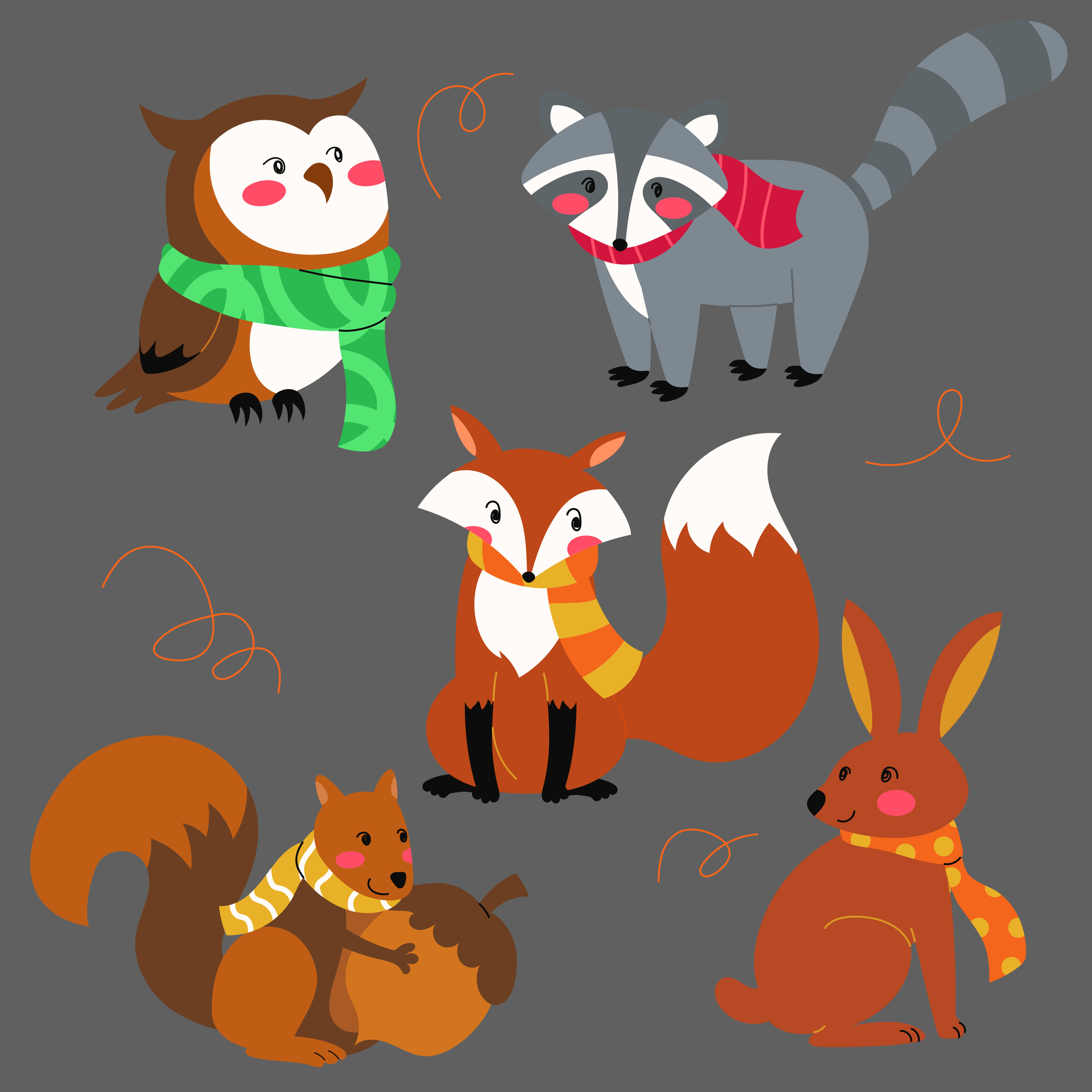 Autumn Animal Asset Illustration