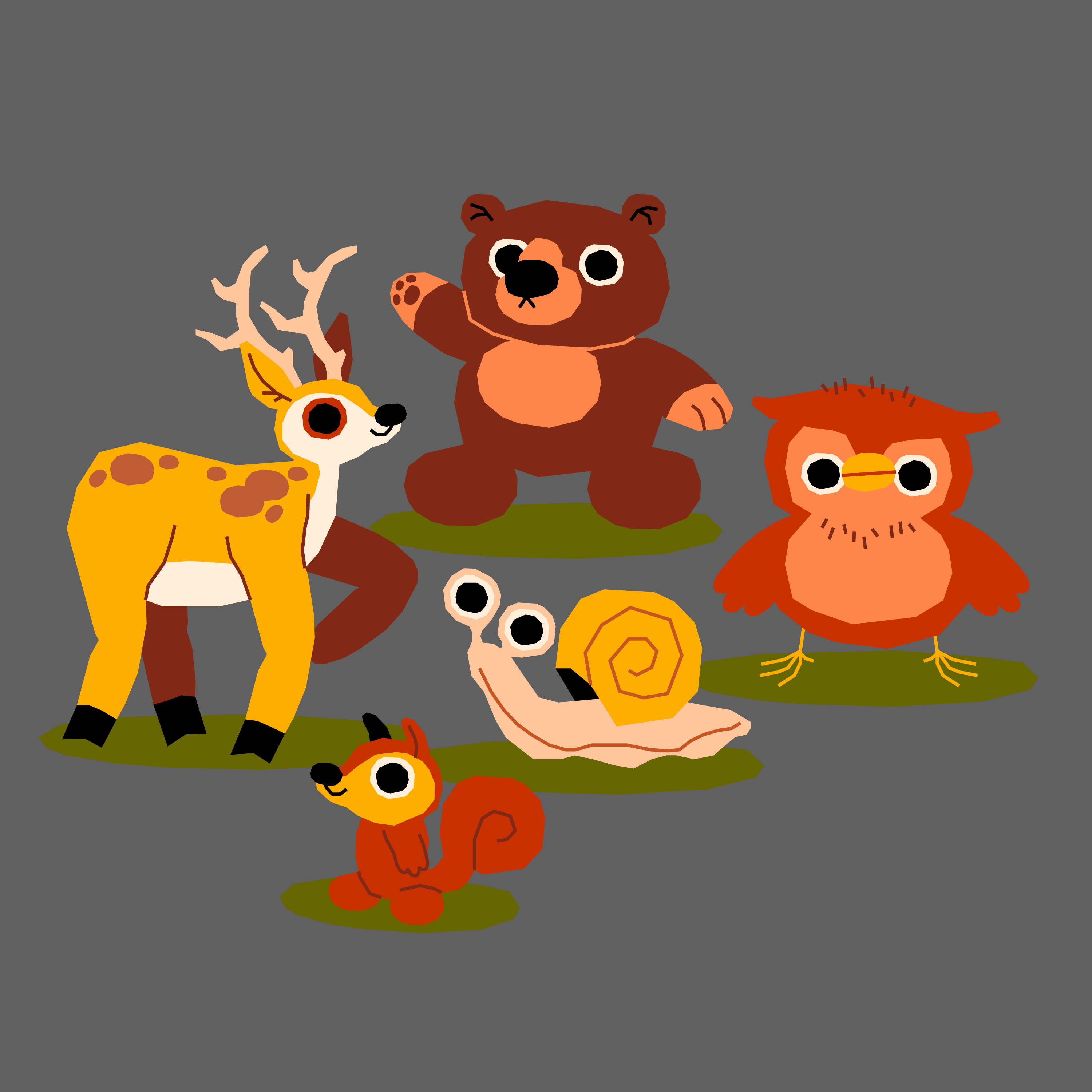 Autumn Animal Asset Illustration