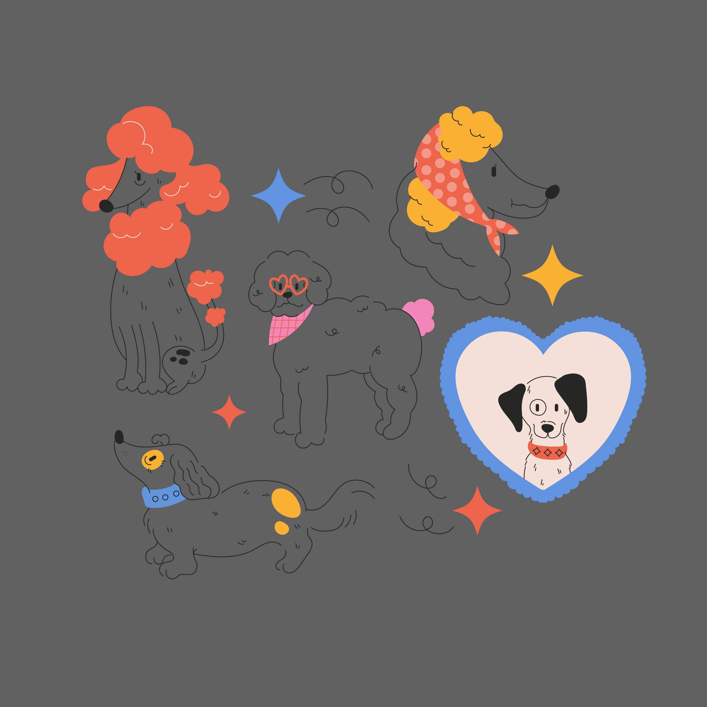 Dog Doodle Asset Illustration