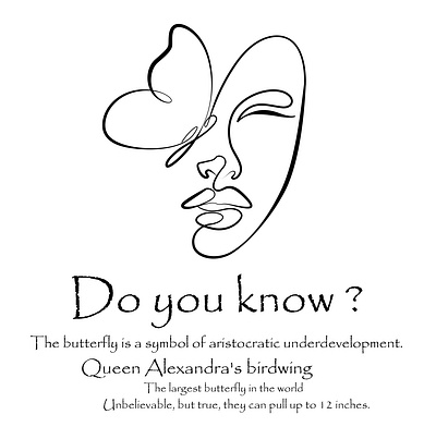 Abstract face one line art branding butterfly one line art design gift idea hand made illustration illustration art line art logo net one line art one line art face outlinr prt tattoo usa vector victor