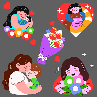 Mother Day Asset Illustration