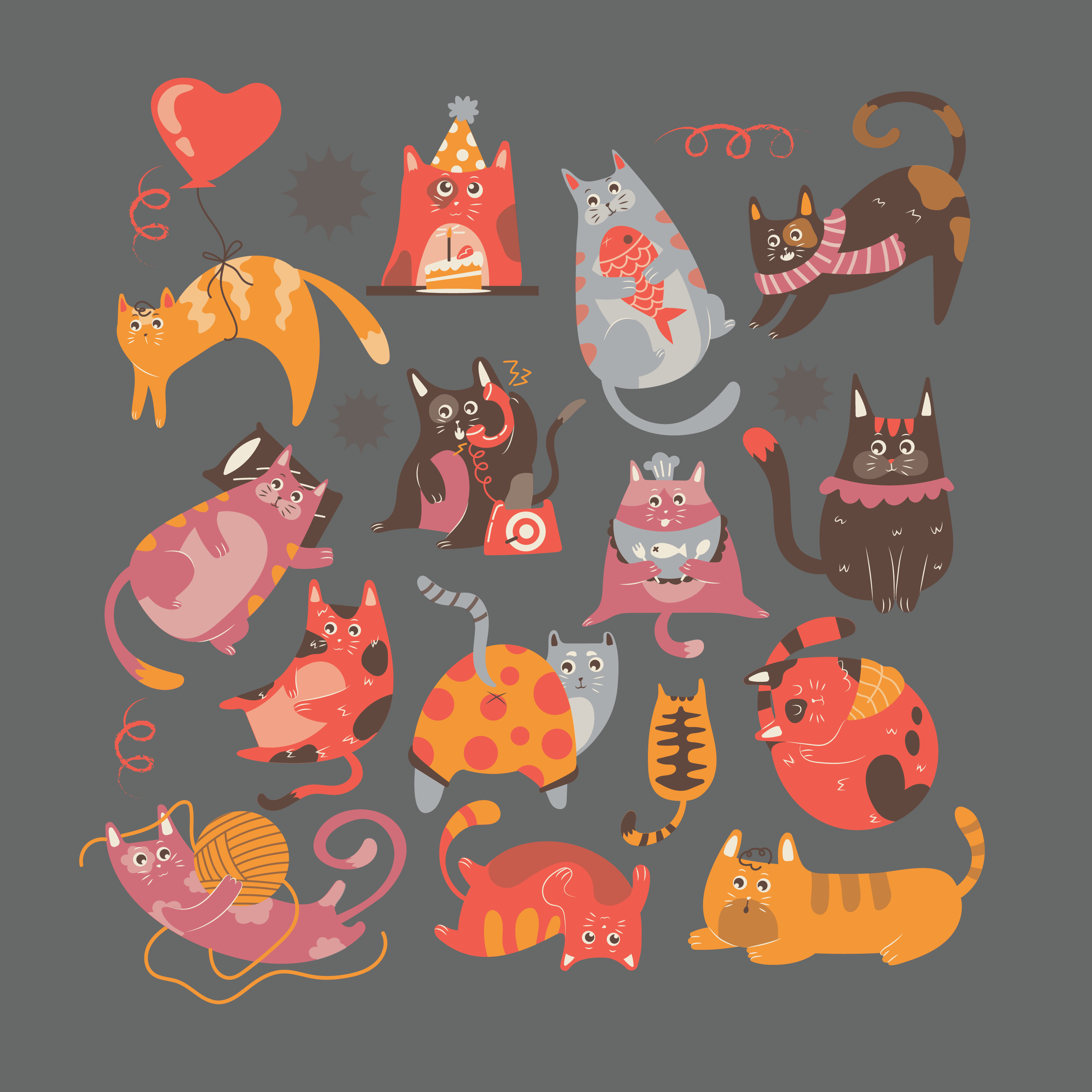 Cute Cat Asset Illustration