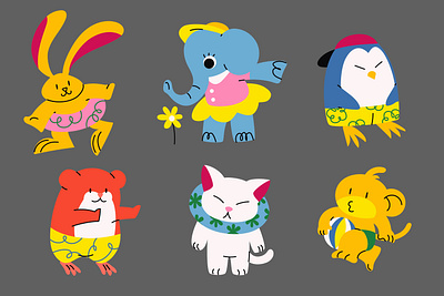 Summer Animal Asset Illustration