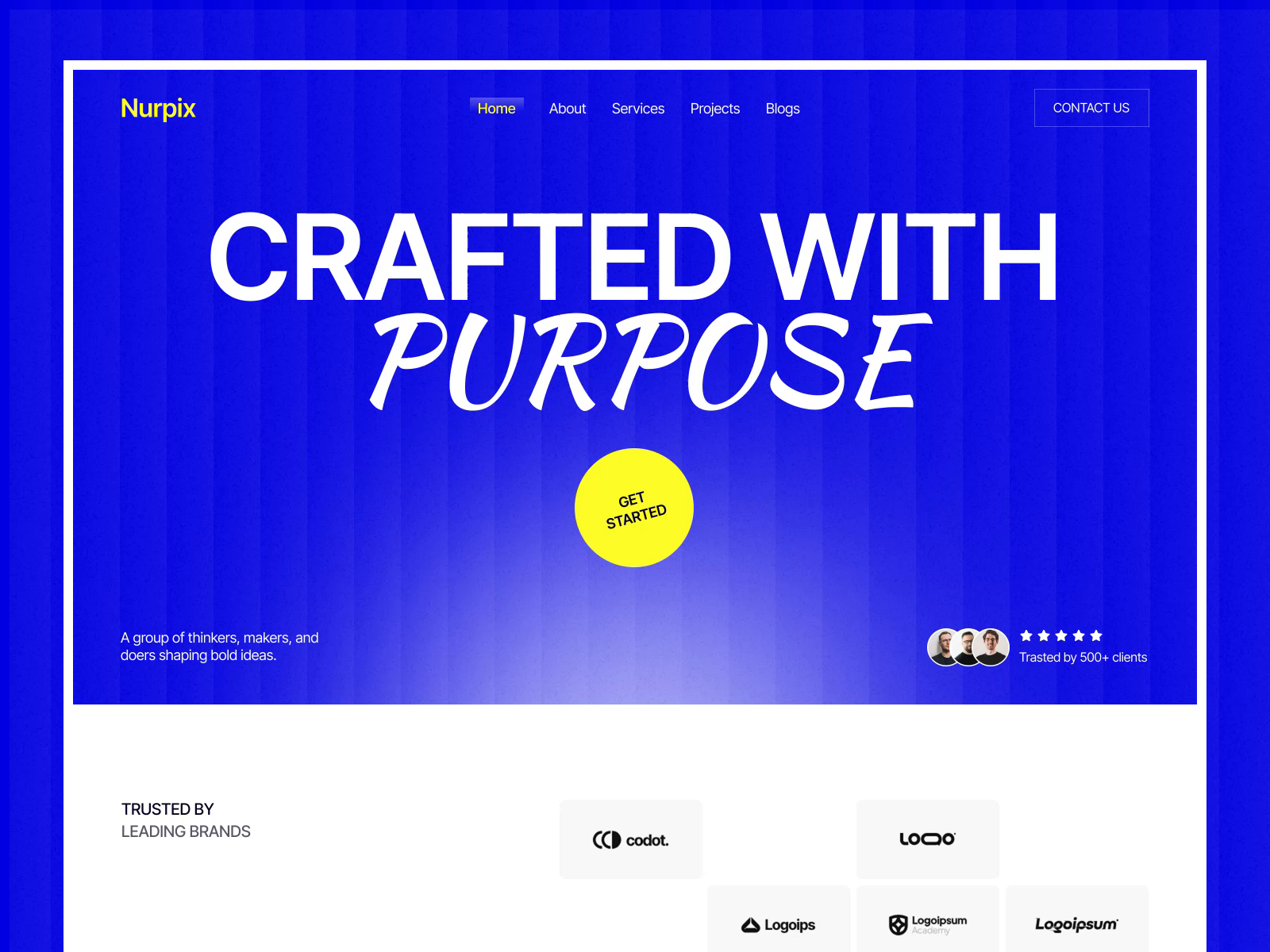 Example of Minimal Landing Page Design
