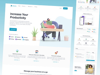 🚀 Sellacha – Modern, Clean & Conversion-Driven Landing Page b2b builder design hero section illustration landing page marketplace qala responsive sell store ui ux website
