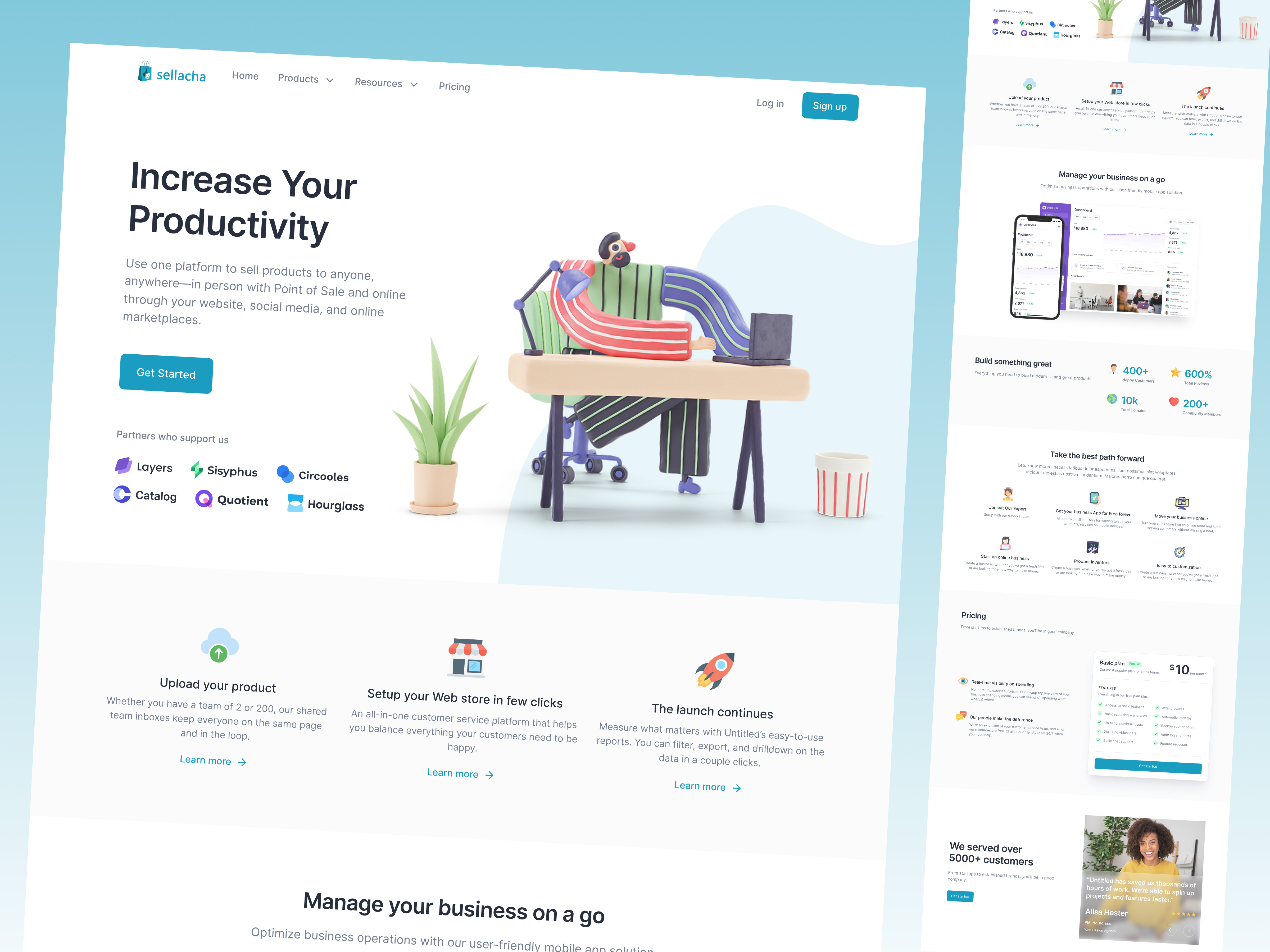 Example of High Impact Website Landing Pages