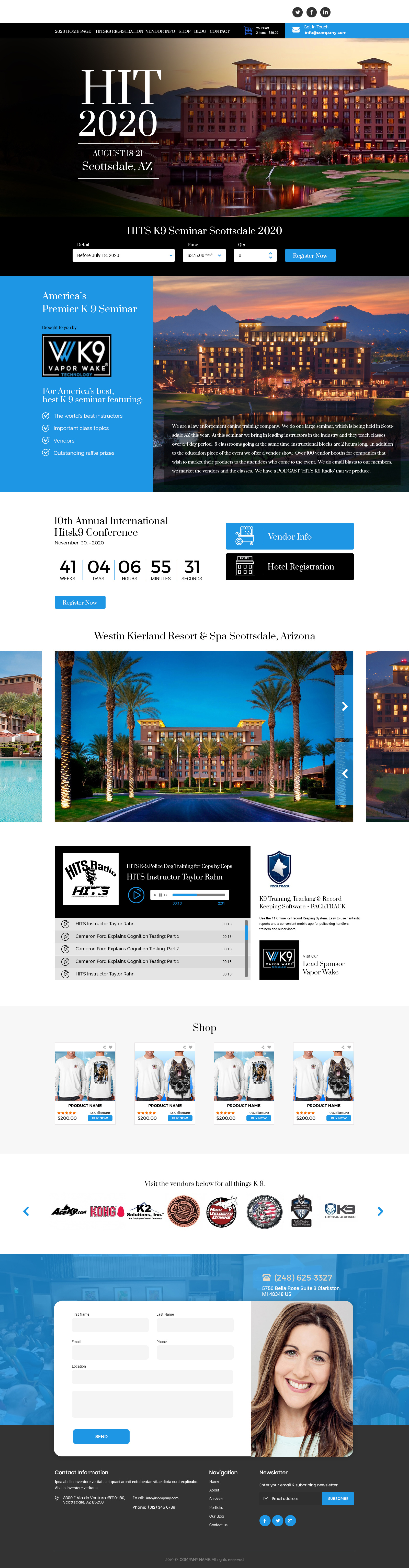 Seminar Registration & Event Website Design event homepage seminar website