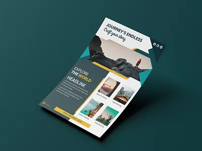 Explore the World – Professional Travel Agency Flyer adventure flyer design creative flyer graphic design holiday package flyer marketing design modern flyer layout print design promotional flyer tourism branding travel agency flyer travel flyer design travel promotion