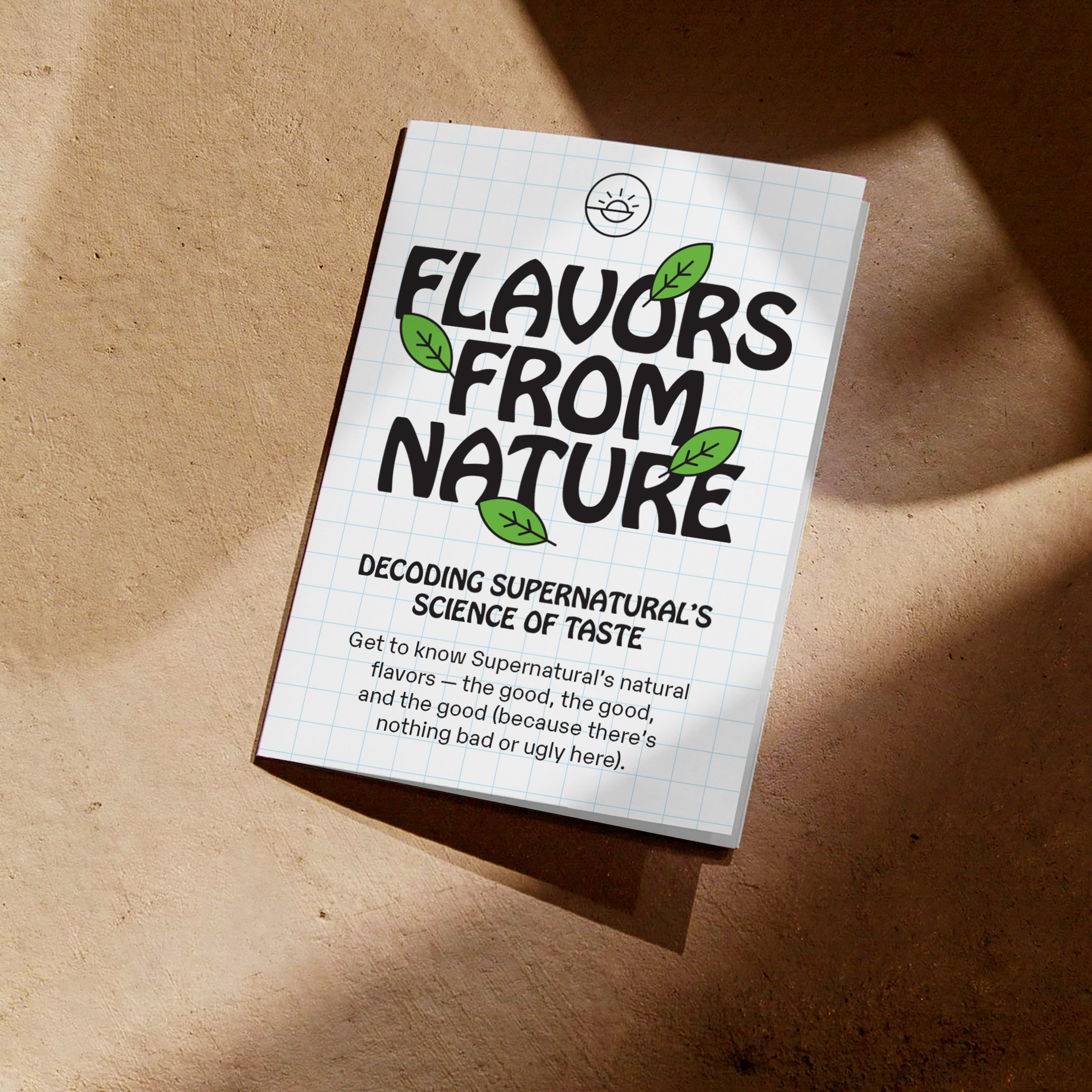 Supernatural Flavors Packaging Insert graphic design insert pamphlet