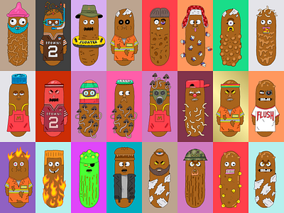 Worthless pieces of sh*t character character design characters dung eth ethereum generative generative art muck nft nft collection nts number twos open sea poop poops rubbish waste worthless