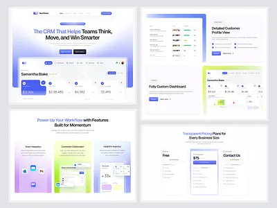 CRM Website crm design landing page saas saas website sales web web design website