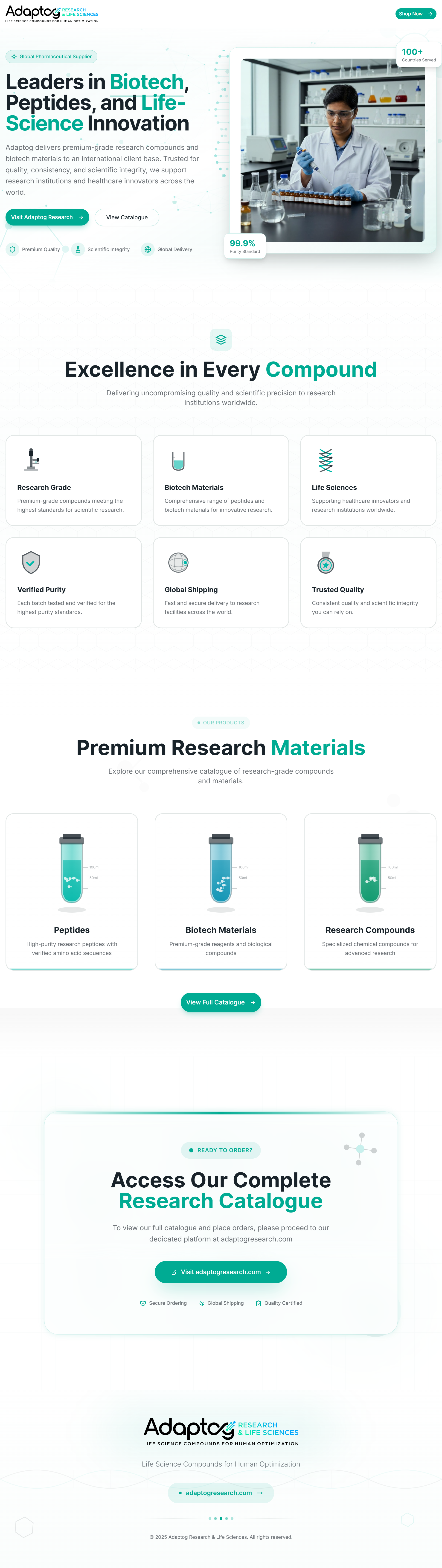 Biotech Laboratory Website Landing Page biotech chemistry figma lab laboratory landing page ui ux web design website website design