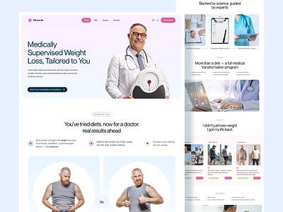 Weight Loss Website Design UI clinic website doctor fitness healthcare medical website modern overweight telehealth ui design website weight weight loss weight loss feature weight loss landing page weight loss ui weight loss ui design weight loss uiux weight loss web design weight loss website weightloss