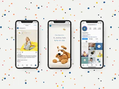 Visual identity design for pediatric brand ads phone ui uidesign ux uxdesign uxui uxuidesign