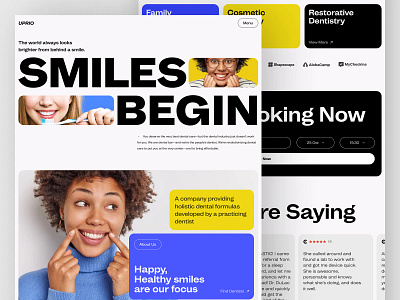 Dental Landing Page clinic health care homepage hospital landing page medical saas teeth care web website website design