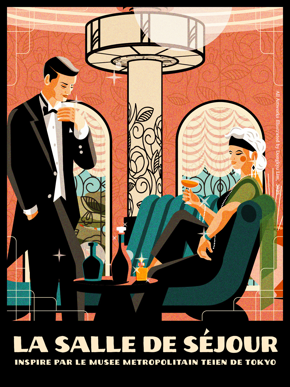 The Living Room - inspired by Tokyo Travel 1920s architecture art deco illustration luxury museum poster tokyo vintage
