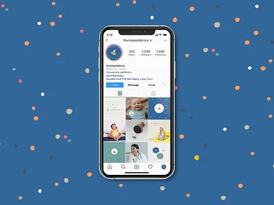 Visual identity design for pediatric brand ad ads feed instagrampost posts