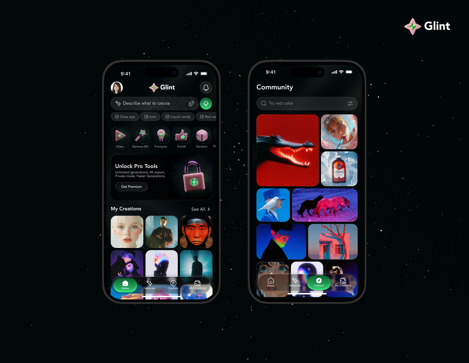 Glint AI ai ai tool image generator midjourney