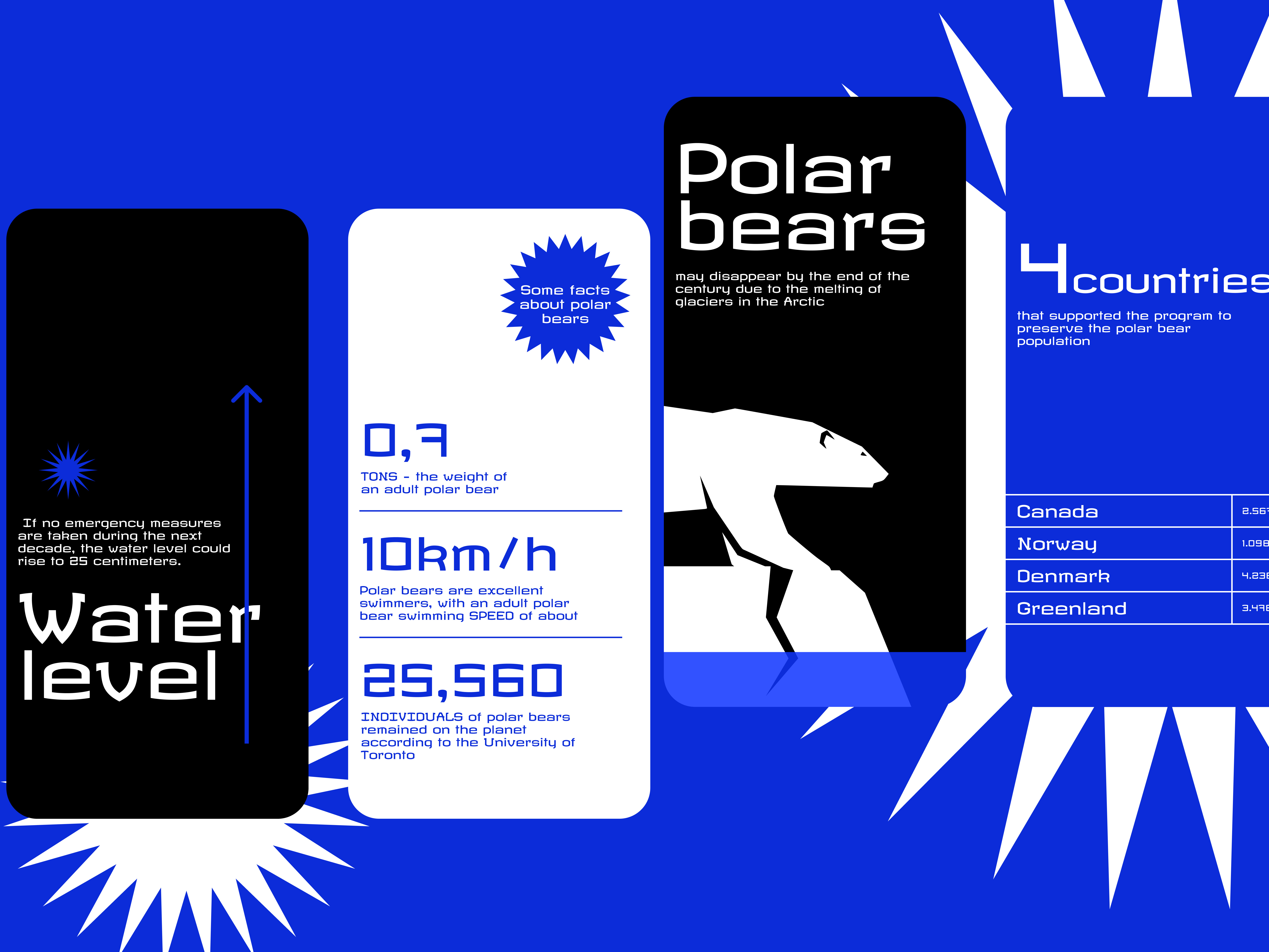 Polar Bears Awareness Infographic graphic design ui