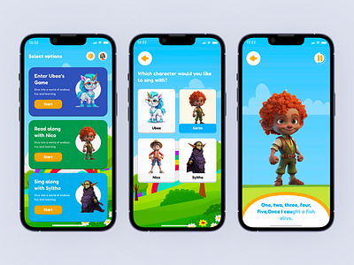 Children Digital Nursery App - Kids Music & Singing Experience app app design child app child game design gaming app graphic design kids kids app kids learning learning app mobile app product design ui ui design user experience design user interface design