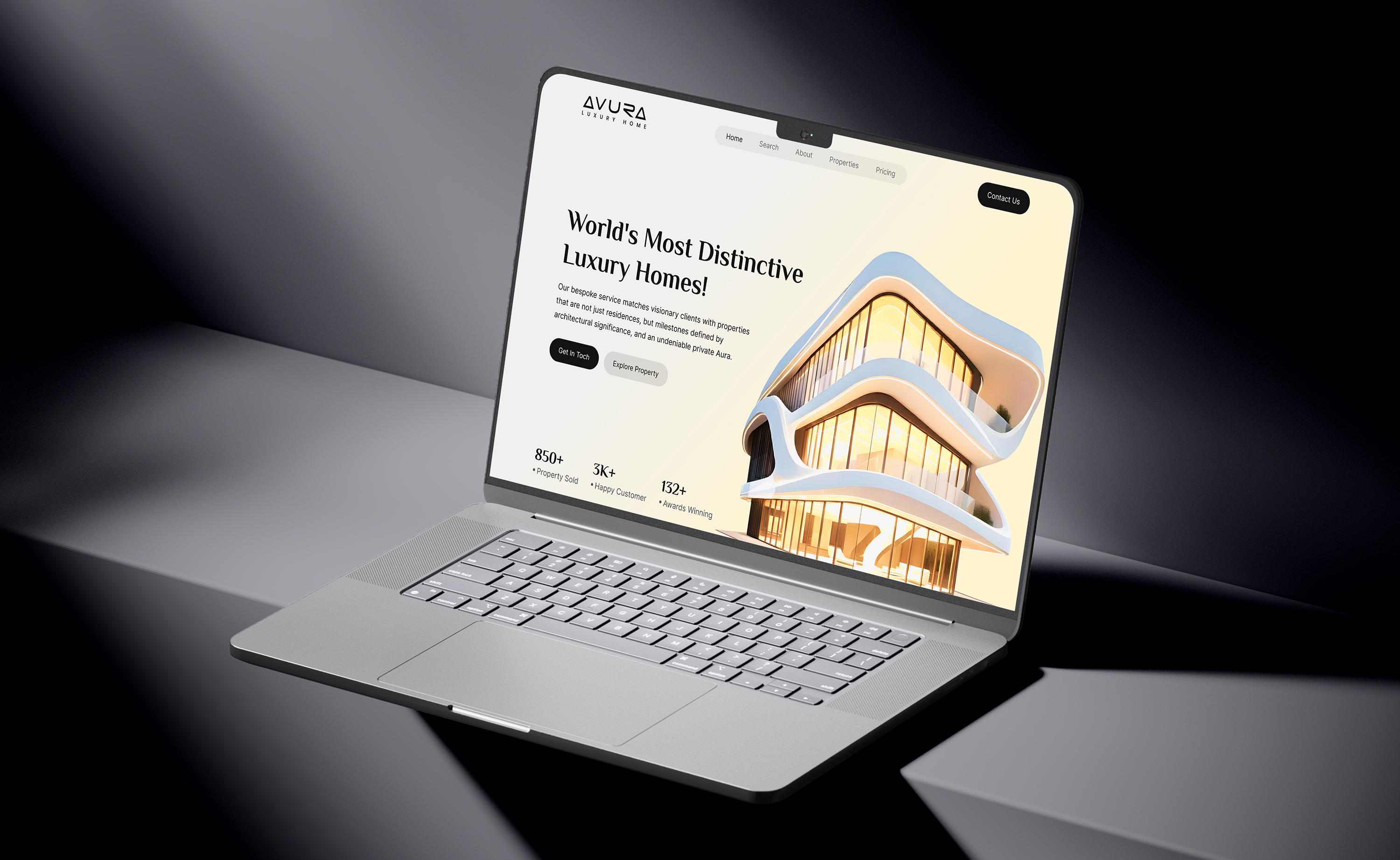 Example of Real Estate Website /Landing Page Design