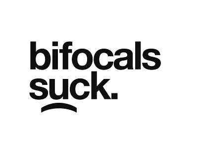 Bifocals Suck bifocals frown glasses grotesk minimal optical simple sucks typography