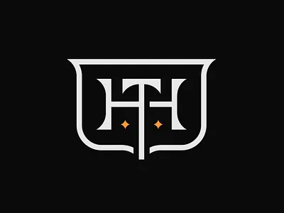 Monogram Challenge – Day 1 (H+T+Shield) brand designer brand identity branding graphic designer ht letter logo designer logo maker minimalistic monogram star th typographic