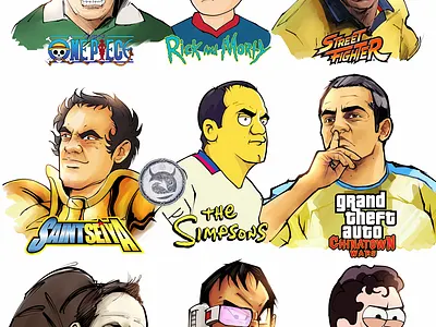 Cuauhtemoc Blanco en 9 estilos diferentes de dibujo aguilas akyanyme cartoon clubamerica cuauhtemocblanco digitalart diputado elmasgrande elreydecopas futbol ilustracion lasaguilas ligamx monumental morelos morena noai senador soccer usa