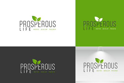 PROSPEROUS LIFE branding design flat logo minimalist logo modern type unique vector